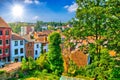 Brick houses in Liege, Belgium, Benelux, HDR