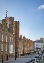 Brick houses in london in a big building made with victorian style