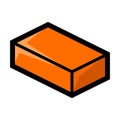 Brick icon in isometry style. Construction image for website, app, logo, UI design. Royalty Free Stock Photo
