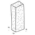 Brick icon. Vector illustration of brick building. Hand drawn single brick Royalty Free Stock Photo
