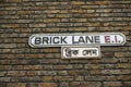 Brick Lane street sign, London,U.