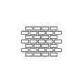 Brick line icon flat style vector illustration Royalty Free Stock Photo
