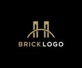 Brick logo design concept, Building logo template Royalty Free Stock Photo