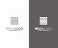 Brick logo design concept, Construction Building logo design template Royalty Free Stock Photo