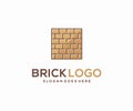 Brick logo design concept, Construction Building logo design template Royalty Free Stock Photo