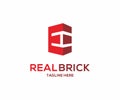 Brick logo design concept, Construction Building logo design template Royalty Free Stock Photo