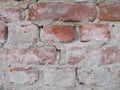 Brick masonry freed from plaster
