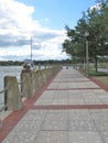 Brick pathway along the waterfront in Beaufort, South Carolina