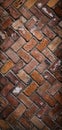 Brick pattern with red brick