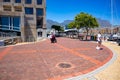 Brick paved walkway leading to Silo District in Cape Town.