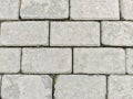 Brick Pavement Background with Gray Concrete Pavers Royalty Free Stock Photo