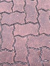 Brick pavement tile texture background. top view