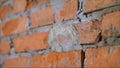 Brick ready to build house wall in a construction site. Brick wall, masonry, ready for repair. Royalty Free Stock Photo