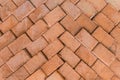 Brick red brown old packed building stack construction material masonry pattern texture background