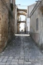 Brick Road of Bernalda Italy Royalty Free Stock Photo