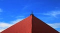 Brick roof with clear cloud blue sky Royalty Free Stock Photo