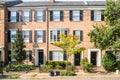 BricK row houses in a residential district on a sunny day Royalty Free Stock Photo