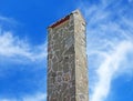 Brick smokestack isolated on white