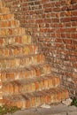 Brick stairs wall Royalty Free Stock Photo