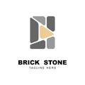 brick stone logo icon vector Royalty Free Stock Photo