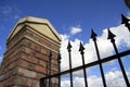 Brick & Stone Pillar with Metal Railings