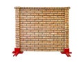 Brick stone prefabricated fence section isolated over white Royalty Free Stock Photo