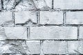 Brick stone wall painted in silver, graffiti background Royalty Free Stock Photo
