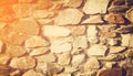 Brick stone wall stack of medieval natural stone texture background or rock strata boundary the rock seamless abstract and Royalty Free Stock Photo