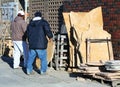 Brick and Stone Workers Royalty Free Stock Photo