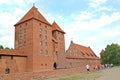 Brick structures of the chivalrous castle of the Teutonic Order. Marlbork, Poland Royalty Free Stock Photo