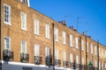 Brick terrace houses around Chelsea in London