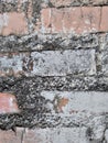 Brick texture. Old brick wall texture. Grunge brick background. Brick, concrete and white paint. Royalty Free Stock Photo