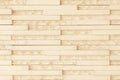 Brick tile wall pattern texture background in yellow cream color Royalty Free Stock Photo