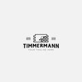 Brick timmermann and construction classic logo design Royalty Free Stock Photo