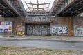 A brick underpass with graffiti Berlin Royalty Free Stock Photo