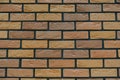 brick veneer wall with stretcher bond in shades of brown texture Royalty Free Stock Photo