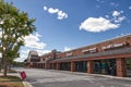 Brick vintage retail strip mall multiple retail stores