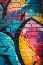 Colorful Painting on Brick Wall