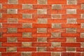 Brick wall with alternating pattern