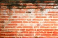 Brick wall ancient old orange surface background beautiful Royalty Free Stock Photo