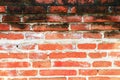 Brick wall ancient old orange surface background beautiful Royalty Free Stock Photo