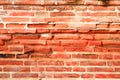 Brick wall ancient old orange surface background beautiful Royalty Free Stock Photo