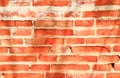 Brick wall ancient old orange surface background beautiful Royalty Free Stock Photo