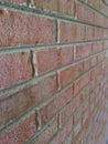 Brick wall angled view