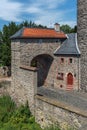 Brick wall with archway of the Friedberg castle, Hesse, Germany Royalty Free Stock Photo