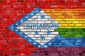 Brick Wall Arkansas and Gay flags
