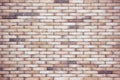 Brick wall background. Smooth brick surface.