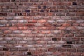 Brick wall background. Brickwall for texture or backdrop. Brick on building wall. Masonry of stone blocks as background. Brick Royalty Free Stock Photo