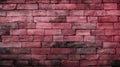 Brick wall background, dark pink grunge texture or pattern for design, surface. Generative ai Royalty Free Stock Photo