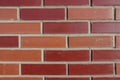 Fresh brickwork. The work of a bricklayer. Painted brick wall Royalty Free Stock Photo